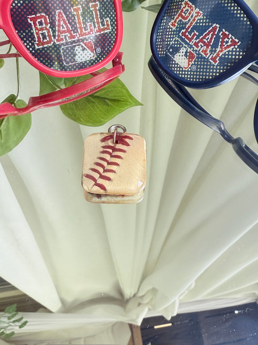 Genuine Baseball Acrylic Resin Square Pendant
