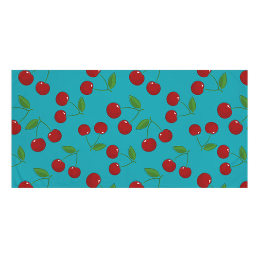 Beach Towel - Cherry Design, Mink-Cotton Material