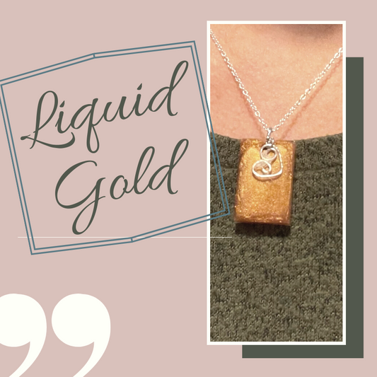 Liquid Gold Resin Pendant